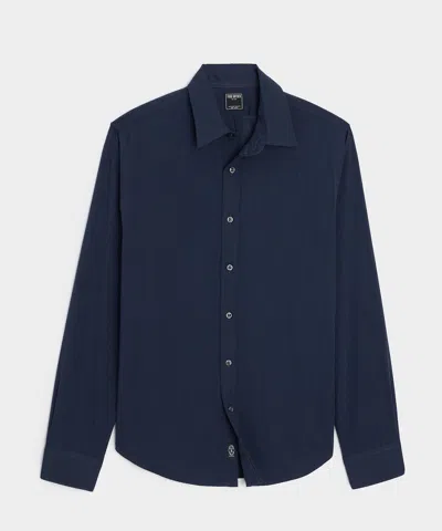 Todd Snyder Slim Summerweight Point Collar Shirt In Blue