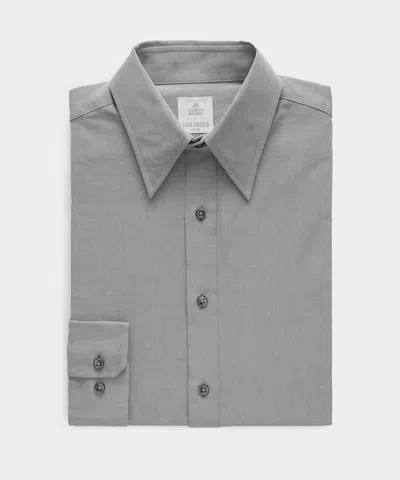 Todd Snyder Slim Twill Long Collar Dress Shirt In Gray