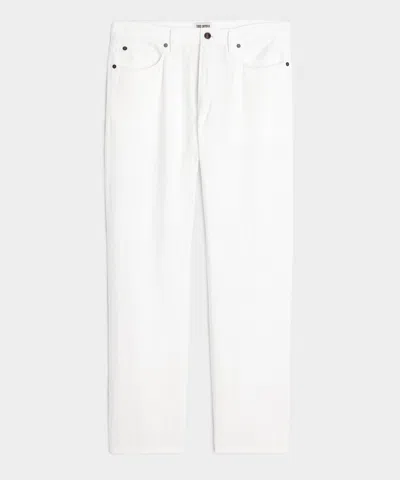 Todd Snyder Straight Fit 5-pocket Linen Pant In White