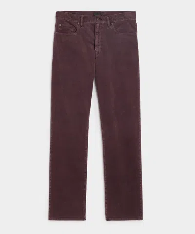Todd Snyder Straight Fit 5-pocket Corduroy Pant In Velvet Truffle In Purple