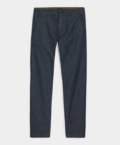 Todd Snyder Straight Fit Chambray Favorite Pant In Rinsed Indigo In Blue