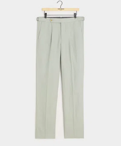 Todd Snyder Straight Fit Irish Linen Side Tab Trouser In Gray