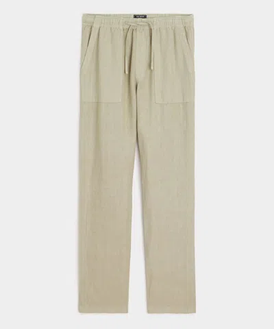 Todd Snyder Straight Fit Linen Beach Pant In Green