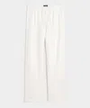 Todd Snyder Straight Fit Linen Beach Pant In White