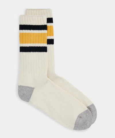 Todd Snyder Striped Athletic Sock In Navy In Multi