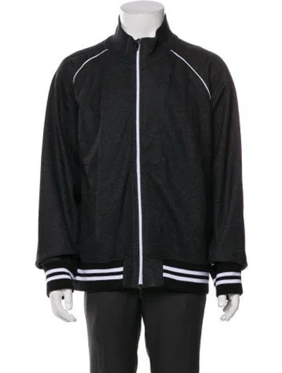 Pre-owned Todd Snyder Striped Bomber Jacket In Black