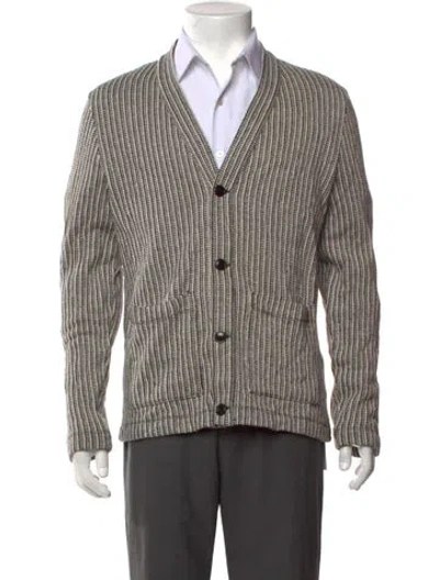 Pre-owned Todd Snyder Striped V-neck Cardigan In Multicolor