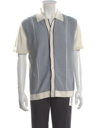 Pre-owned Todd Snyder Striped V-neck Polo Sweater In Multi