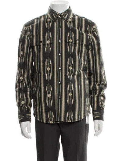 Pre-owned Todd Snyder Striped Windbreaker In Green
