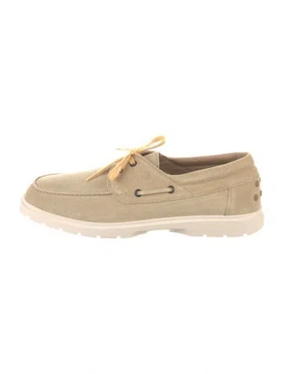 Pre-owned Todd Snyder Suede Boat Shoes In Neutral