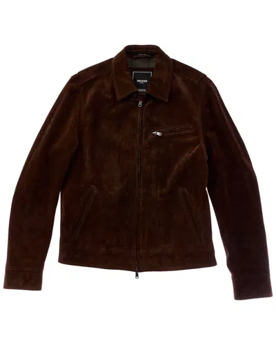 Todd Snyder Suede Dean Jacket In Brown