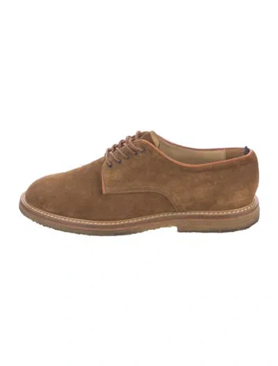 Pre-owned Todd Snyder Suede Derby Shoes In Brown