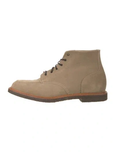 Pre-owned Todd Snyder Suede Lace-up Boots In Neutrals