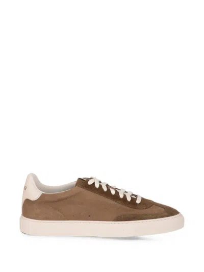 Todd Snyder Suede Panelled Sneakers In Brown