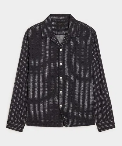Todd Snyder Summerweight Camp Collar Shirt In Black