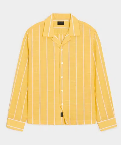 Todd Snyder Summerweight Camp Collar Shirt In Yellow