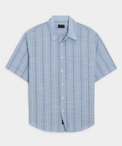 Todd Snyder Summerweight Cotton Big Shirt In Blue In Black