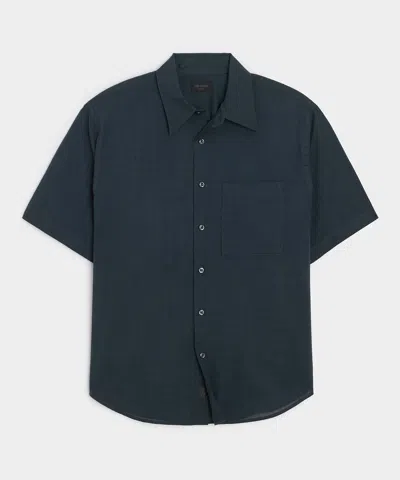 Todd Snyder Summerweight Cotton Big Shirt In Poseidon In Multi
