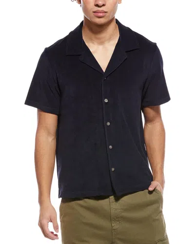 Todd Snyder Terry Cloth Cabana Shirt In Black