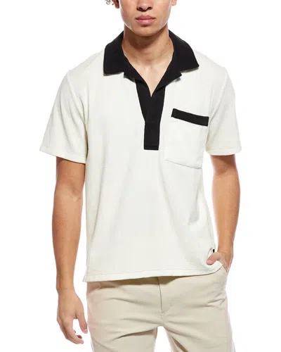 Todd Snyder Terry Cloth Pocket Polo Shirt In White