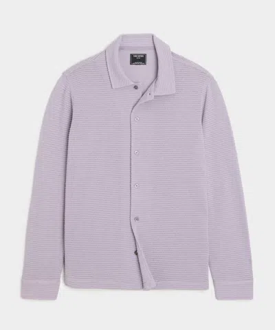 Todd Snyder Textured Knit Polo Shirt In Purple