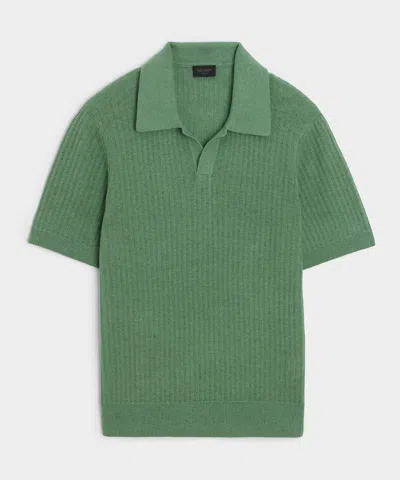 Todd Snyder Tide Montauk Sweater Polo In Mariner Slate In Green