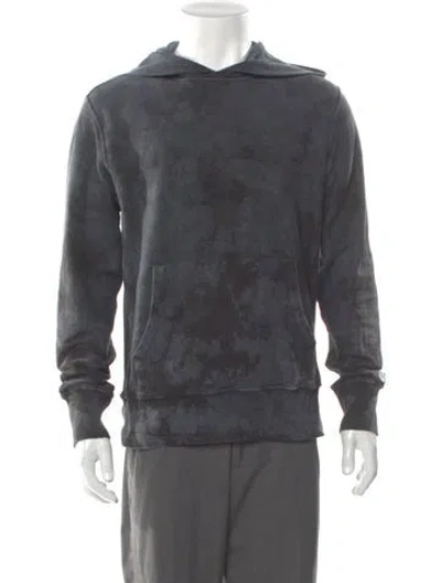 Pre-owned Todd Snyder Tie-dye Print Crew Neck Hoodie In Gray