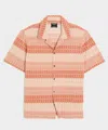 Todd Snyder Tile Terry Jacquard Polo In Orange