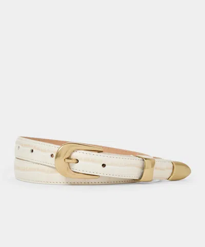 Todd Snyder Tipped Western Belt In White