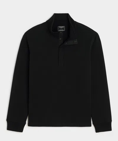 Todd Snyder Travel Terry Mock Neck Sweatshirt In Black