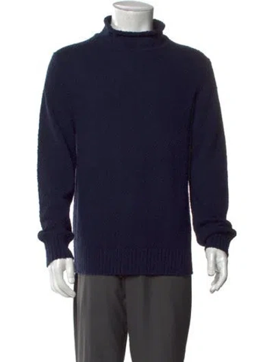 Pre-owned Todd Snyder Turtleneck Long Sleeve Pullover W/ Tags In Blue