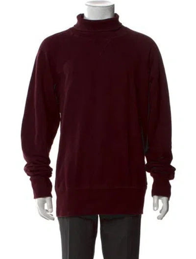 Pre-owned Todd Snyder Turtleneck Long Sleeve Sweatshirt In Burgundy