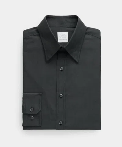 Todd Snyder Twill Long Point Collar Dress Shirt In Black