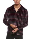 Todd Snyder Velour Stripe Polo Shirt In Multi