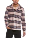 Todd Snyder Velour Stripe Polo Shirt In Multi