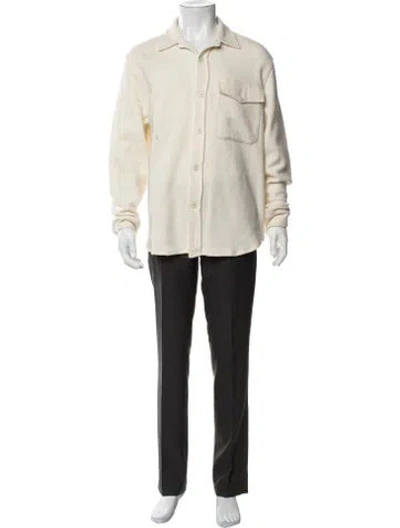 Pre-owned Todd Snyder Virgin Wool Collar Sweatshirt In Neutrals