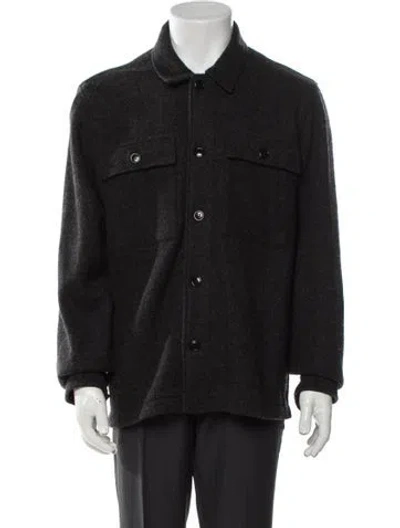 Pre-owned Todd Snyder Virgin Wool Utility Jacket In Black