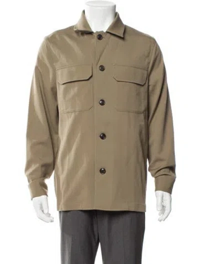 Pre-owned Todd Snyder Virgin Wool Utility Jacket In Green