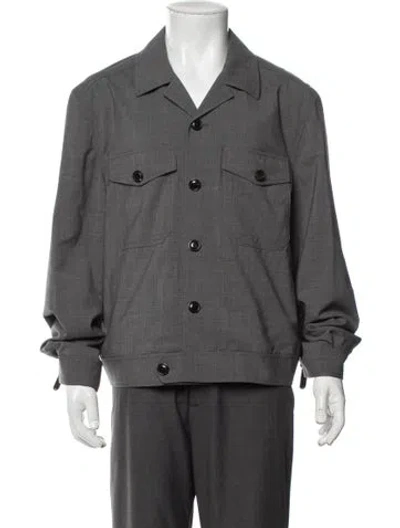 Pre-owned Todd Snyder Virgin Wool Utility Jacket In Grey