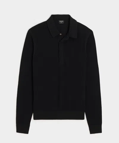 Todd Snyder Vista Sweater Polo In Black