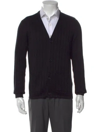Pre-owned Todd Snyder V-neck Long Sleeve Cardigan In Black