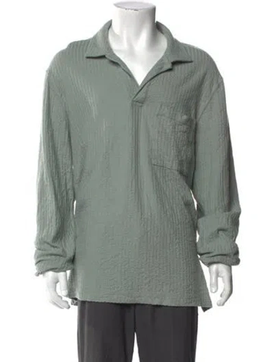 Pre-owned Todd Snyder V-neck Long Sleeve Pullover In Green