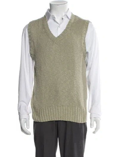 Pre-owned Todd Snyder V-neck Sleeveless Sweater Vest W/ Tags In Green