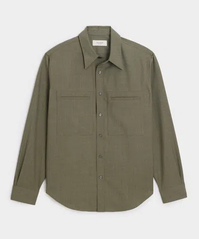 Todd Snyder Welt Pocket Utility Shirt In Green