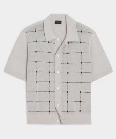 Todd Snyder Wimbledon Sweater Polo In Grey Heather In Gray