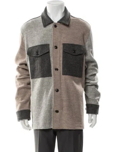 Pre-owned Todd Snyder Wool Colorblock Pattern Denim Jacket In Neutral