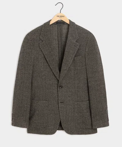 Todd Snyder Wool Herringbone Sport Coat In Cream In Gray