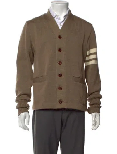 Pre-owned Todd Snyder Wool V-neck Cardigan In Brown