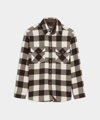 Todd Snyder + Woolrich Todd Snyder X Woolrich Cashmere Shirt Jacket In Brown Plaid