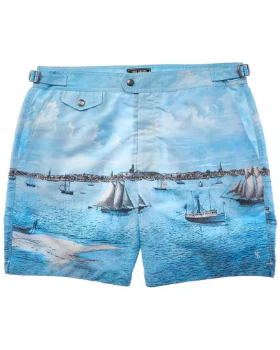 Todd Snyder X John Derian Harbor Swim Short In Blue
